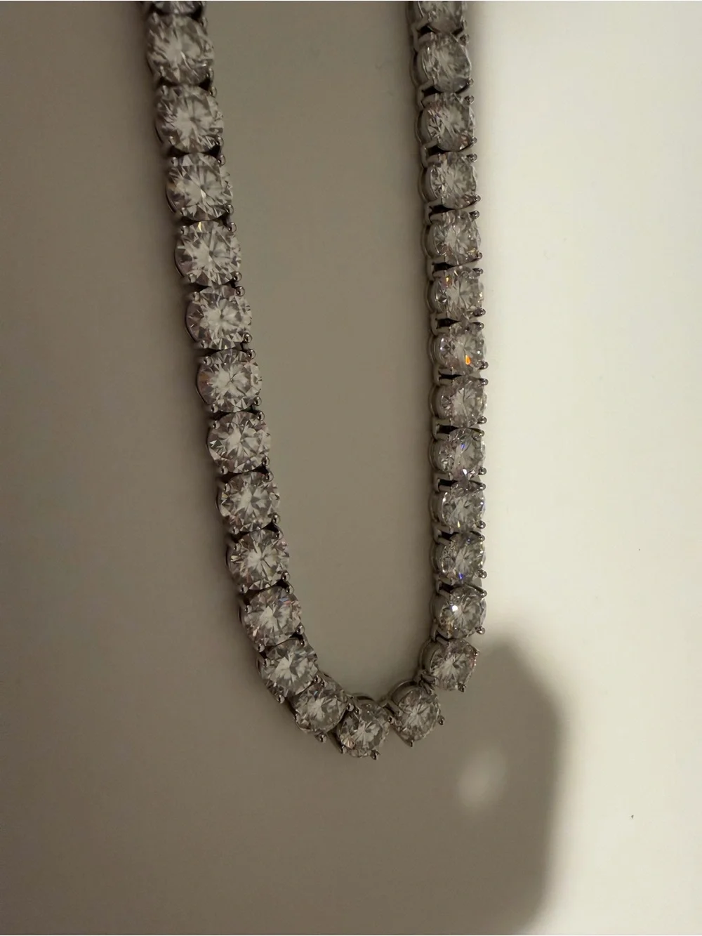 Iced out moissanite tennis chain